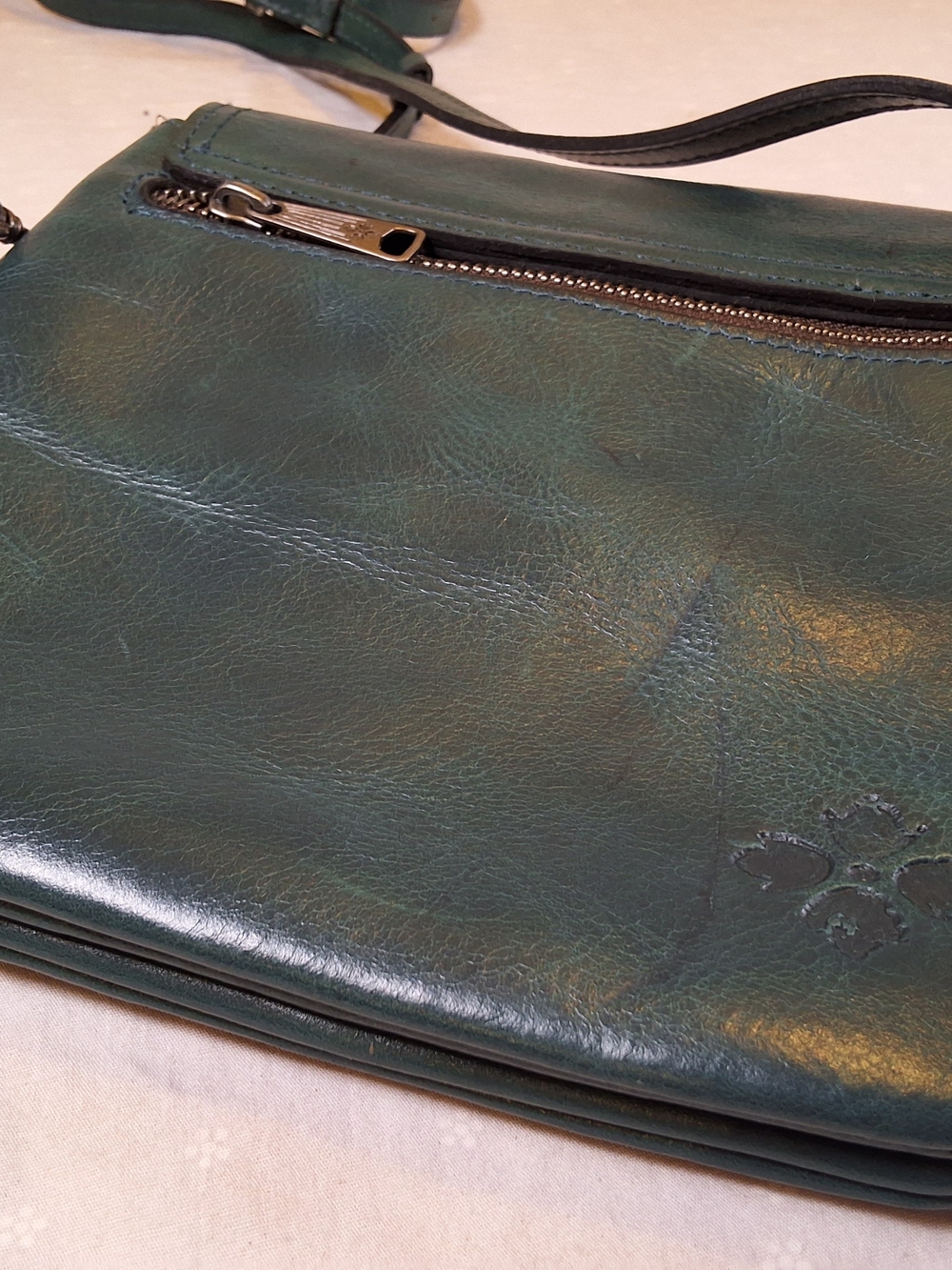 Patrica Nash Leather Crossbody Bag in Dark Green